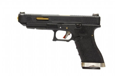 ™️GBB Glock34 WE Tech G Force G34 GBB pistol T1 (Black/ Gold/ Black)