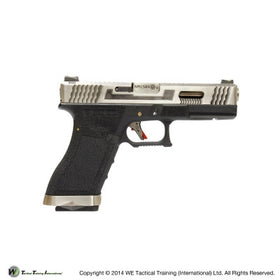 WE Tech G Force G18C T7 GBB pistol (Silver/ Silver/ Black)-Pistols-Crown Airsoft