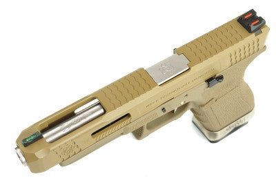 WE Tech G Force G34 GBB pistol T10 (Tan/ Silver/ Tan)