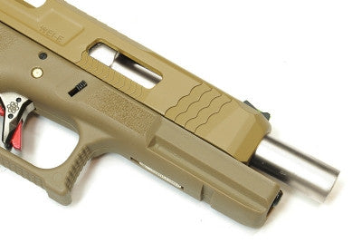 WE Tech G Force G34 GBB pistol T10 (Tan/ Silver/ Tan)