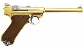 WE Tech WWII P08 6inch GBB Pistol(Gold)-Pistols-Crown Airsoft