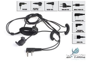 Z tactical Bone Conduction Headset with finger PTT Z010 Motorola 2pin-Radio Accessories-Crown Airsoft