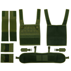 Crown Tactical Portable Conception Plate Carrier PCP Vest (Color: OD)-Vest-Crown Airsoft