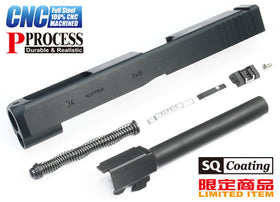 G34 Steel CNC Slide & Barrel Kit for TM G17 (Standard Ver. Black)-Internal Parts-Crown Airsoft