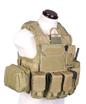 Phantom Tactical CIRAS Body armor W/ pouch set (TAN)-Combat Gear-Crown Airsoft