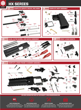 AW Custom HX21 Series Replacement Parts-Pistol Parts-Crown Airsoft