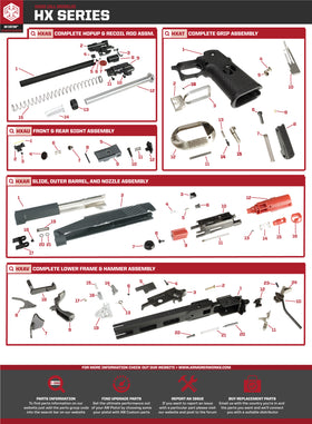 AW Custom HX22 Series Replacement Parts-Pistol Parts-Crown Airsoft