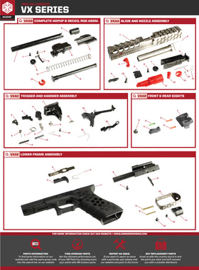 AW Custom VX01 Series Replacement Parts-Pistol Parts-Crown Airsoft