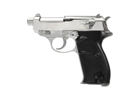 WE Tech P38-S Classic GBB Pistol Silver-Pistols-Crown Airsoft