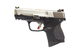 WE Tech BB FORCE Compact T5A Semi-Auto GBB Pistol (SV Slide/GD Barrel/BK Frame)-Pistols-Crown Airsoft
