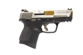 WE Tech BB FORCE Compact T5A Full-Auto GBB Pistol (SV Slide/GD Barrel/BK Frame)-Pistols-Crown Airsoft