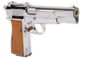 WE Tech Hi-power GBB Pistol (Silver)-Pistols-Crown Airsoft