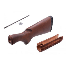 DOMINATOR DM870 WOOD STOCK & FOREND KIT-Accessories-Crown Airsoft
