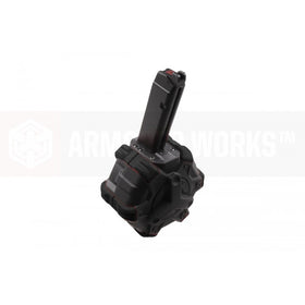 AW Custom Drum Magazine For G17 (Black)-Pistol Magazines-Crown Airsoft