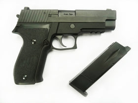 WE Tech F226 GBB pistol W/ Tactical rail (Black)-Pistols-Crown Airsoft