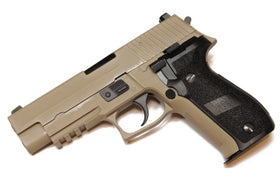 WE Tech F226 MK25 GBB pistol W/ Tactical rail (Tan)-Pistols-Crown Airsoft