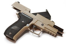 WE Tech F226 MK25 GBB pistol W/ Tactical rail (Tan)-Pistols-Crown Airsoft
