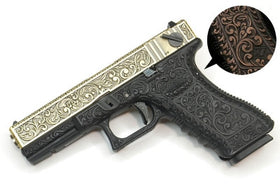 WE Tech G series Engraved G18C GBB Pistol(Bronze)-Pistols-Crown Airsoft