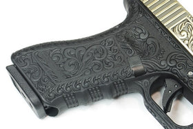 WE Tech G series Engraved G18C GBB Pistol(Bronze)-Pistols-Crown Airsoft