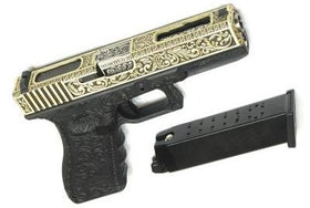 WE Tech G18C IV Series Engraved GBB Pistol (Ivory)-Pistols-Crown Airsoft