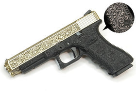 WE Tech G series Engraved G34 IV GBB Pistol (Ivory)-Pistols-Crown Airsoft