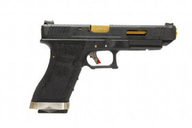 WE Tech G Force G34 GBB pistol T1 (Black/ Gold/ Black)-Pistols-Crown Airsoft