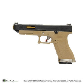 WE Tech G Force G34 GBB pistol T6 (Black/ Gold/ Tan)-Pistols-Crown Airsoft