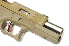 WE Tech G Force G17 T10 GBB pistol (Tan/ Silver/ Tan)-Pistols-Crown Airsoft