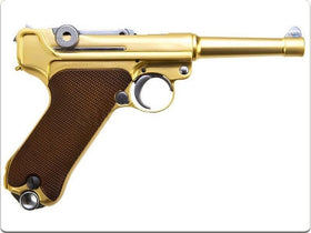 WE Tech WWII P08 4inch GBB Pistol(Gold)-Pistols-Crown Airsoft