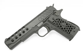 WE-Tech 1911 Hex-Cut GBB Pistol(Black)-Pistols-Crown Airsoft