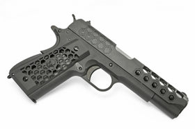 WE-Tech 1911 Hex-Cut GBB Pistol(Black)-Pistols-Crown Airsoft