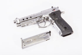 WE Tech M9A1 HEX CUT GBB Pistol(Silver)-Pistols-Crown Airsoft