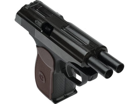 WE MAKAROV DOUBLE BARREL BK-Pistols-Crown Airsoft
