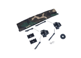 Z Tactical Helmet Rail adaptor set Z046 (Black)-Radio Accessories-Crown Airsoft