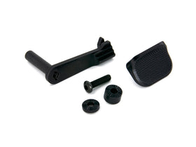 AIP Stainless Slide Stop with Thumbrest For Hi-capa 5.1/4.3(Black)-Slide Stop /Thumb Rest-Crown Airsoft