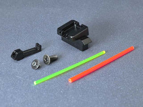 AKA Alumimun Sight Set (Fiber Optic) for Marui G17-Sight & Mount-Crown Airsoft