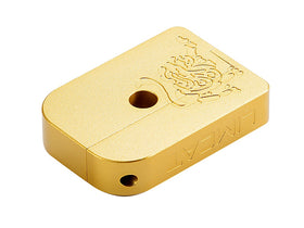 AIP CNC Limcat Puzzle Magazine Base for Marui Hicapa(Gold/Small)-MagazineBase-Crown Airsoft