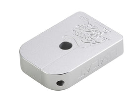 AIP CNC Limcat Puzzle Magazine Base for Marui Hicapa(Silver/Small)-MagazineBase-Crown Airsoft