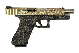 WE Tech G series Engraved G34 GBB Pistol(Bronze)-Pistols-Crown Airsoft