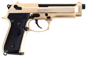 WE Tech M92S Full Metal GBB Pistol(Gold)-Pistols-Crown Airsoft
