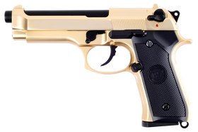 WE Tech M92S Full Metal GBB Pistol(Gold)-Pistols-Crown Airsoft