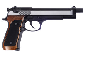 WE Tech M92 GBB Pistol (2 tone,Wood Grip)-Pistols-Crown Airsoft