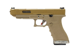 WE Tech G Force G34 GBB pistol T10 (Tan/ Silver/ Tan)-Pistols-Crown Airsoft