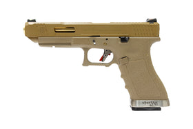 WE Tech G Force G34 GBB pistol T9 (Tan/ Gold/ Tan)-Pistols-Crown Airsoft