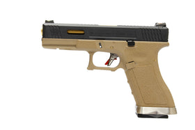WE Tech G Force G17 T6 GBB pistol (Black/ Gold/ Tan)-Pistols-Crown Airsoft