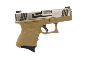 WE Tech G Force G26 T8 GBB pistol (Silve/ Silver/ Tan)-Pistols-Crown Airsoft