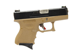 WE Tech G Force G27 T2 GBB pistol (Black/ Silver/ Tan)-Pistols-Crown Airsoft