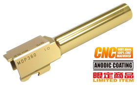 Aluminum CNC Titanium Golden Outer Barrel for KJ G19 -A Type (2015 New Ver.)-Internal Parts-Crown Airsoft