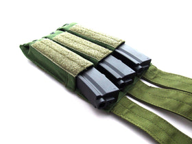 Phantom Tactical Triple MP5 magazine pouch (Olive Drab)-Combat Gear-Crown Airsoft
