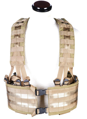 Phantom Tactical LBE Webbing MOLLE platform (Tan)-Combat Gear-Crown Airsoft